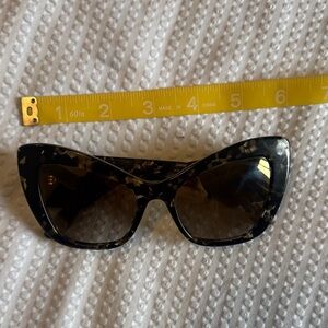Dolce & Gabbana Black and Brown Cat-Eye Sunglasses